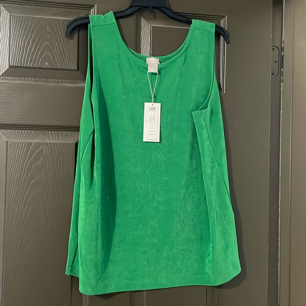 Chico's Vibrant Green Sleeveless Top